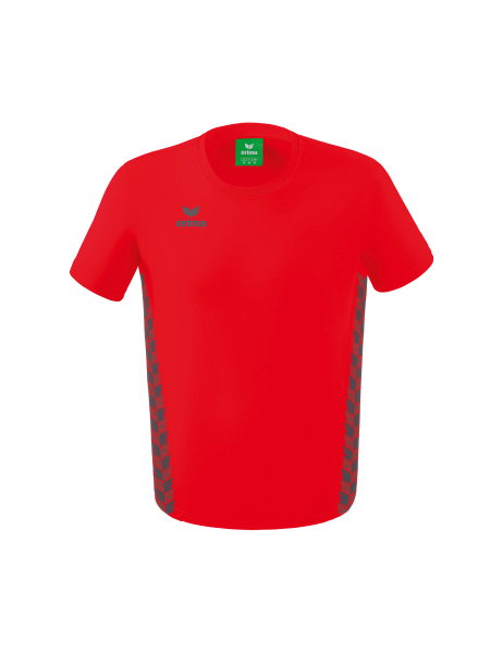 Erima Freizeit-Tshirt Essential Team - weicher Baumwollmix, klassischer Schnitt - rot/grau Herren